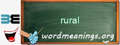 WordMeaning blackboard for rural